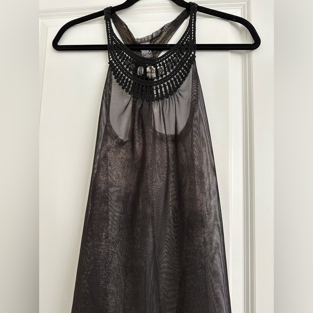 Free People mesh racer back top